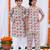 Green printed cotton palazzo set & kurta pant brother sister matching combo