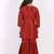 Maroon woven & printed jacquard & silk sharara set & kurta pyjama brother sister matching combo