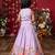 Purple embroidered silk lehenga choli & kurta jacket brother sister matching combo