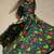 Green embroidered & printed chanderi silk lehenga choli & sherwani brother sister matching combo