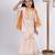 Peach solid & embroidered cotton kurta set & kurta pyjama brother sister matching combo