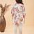 Cream & multicolor printed blended cotton kurta set & kurta pyjama brother sister matching combo
