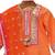 Orange embroidered & solid chanderi sharara set & kurta pyjama brother sister matching combo