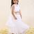 White solid & embroidered silk lehenga choli & kurta pant brother sister matching combo