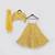 Yellow embroidered georgette lehenga choli & kurta jacket brother sister matching combo