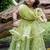 Green embroidered net lehenga choli & kurta pant brother sister matching combo