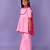 Pink sequinned & printed silk & cotton sharara set & kurta pyjama brother sister matching combo