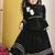 Black embroidered velvet lehenga choli & sherwani brother sister matching combo
