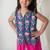 Pink & blue handwoven cotton sharara set & bandhgala brother sister matching combo