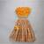 Golden & orange embroidered cotton silk lehenga choli & kurta pyjama brother sister matching combo
