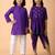 Violet woven cotton kurta set & kurta pant brother sister matching combo