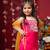 Pink embroidered satin sharara set & dhoti kurta brother sister matching combo