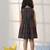 Rust & navy blue printed cotton dress & kurta pyjama brother sister matching combo