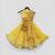 Yellow printed & embroidered organza lehenga choli & kurta jacket brother sister matching combo