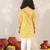 Yellow printed blended cotton kurta set & kurta pyjama brother sister matching combo