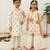 Off white embroidered cotton sharara set & kurta pant brother sister matching combo