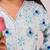 Blue embroidered cotton sharara set & bandhgala brother sister matching combo