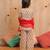 White printed cotton kurta set & kurta pyjama brother sister matching combo