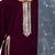 Purple & grey embroidered velvet kurta salwar set & kurta jacket brother sister matching combo