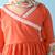 Orange & multicolor woven cotton kurta set & kurta pant brother sister matching combo