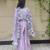 Lilac printed cotton sharara set & kurta jacket brother sister matching combo