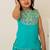 Turquoise blue embroidered cotton dhoti kurta set & kurta pyjama brother sister matching combo