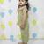 Green printed cotton co-ord set & shirt set brother sister matching combo