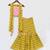 Yellow printed cotton sharara set & kurta pant brother sister matching combo