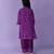 Purple & lavender printed silk & cotton palazzo set & kurta jacket brother sister matching combo