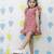Red printed cotton dress & shirt set brother sister matching combo