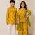 Mustard yellow printed cotton sharara set & co-ord set brother sister matching combo