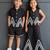 Black embroidered cotton co-ord set brother sister matching combo