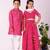 Pink leheriya cotton half sleeve lehenga choli & kurta pyjama brother sister matching combo