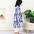 Blue & multicolor woven & printed cotton kurta set & kurta pyjama brother sister matching combo