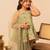 Sage green & mint green printed cotton sharara set & kurta pant brother sister matching combo