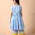 Blue & powder blue woven cotton kurta set & kurta pyjama brother sister matching combo