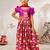 Purple & red sequinned & solid muslin lehenga choli & dhoti kurta brother sister matching combo