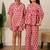 Baby pink & pastel pink printed cotton co-ord set brother sister matching combo