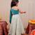 White block printed crepe & cotton silk skirt set & kurta pyjama brother sister matching combo