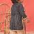 Navy blue printed & bandhani rayon kurta patiala set & kurta pyjama brother sister matching combo