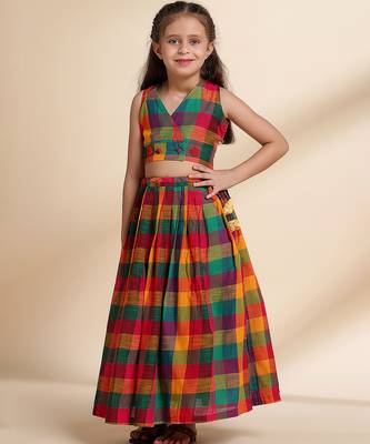 Multicolor printed cotton co-ord set & kurta jacket brother sister matching combo 2
