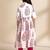 White printed cotton kurta set & kurta pant brother sister matching combo