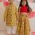 Yellow & sunshine embroidered cotton skirt set & kurta pyjama brother sister matching combo