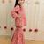 Peach pink printed cotton gharara set & kurta pyjama brother sister matching combo