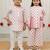 Off white printed cotton co-ord set & kurta pyjama brother sister matching combo