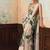 Georgette Printed beads work saree with Blouse