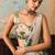 Georgette Printed beads work saree with Blouse
