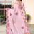designer peach heavy zarkan butta border work silk blend saree