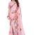 designer peach heavy zarkan butta border work silk blend saree