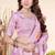 designer pink heavy zarkan butta border work silk blend saree